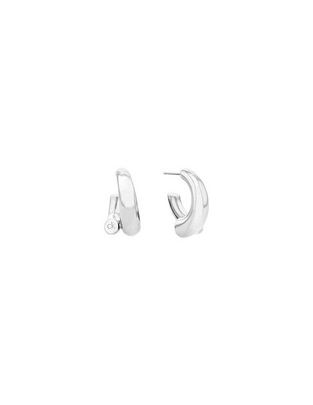 Aretes circulares Calvin Klein Spiral con acabado brillante