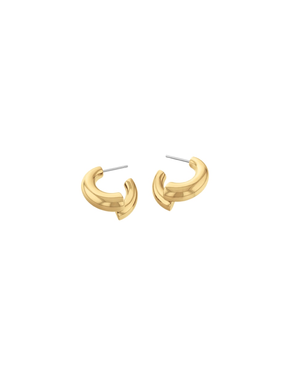Aretes circulares Calvin Klein Spiral con acabado brillante 3