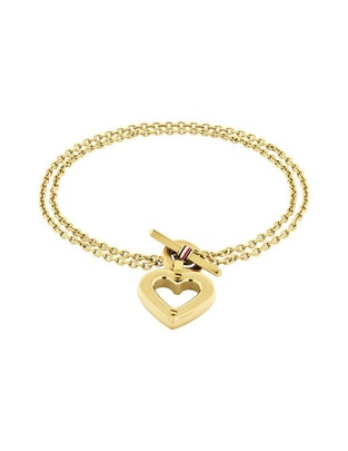 Pulsera Toggle Heart acabado brillante