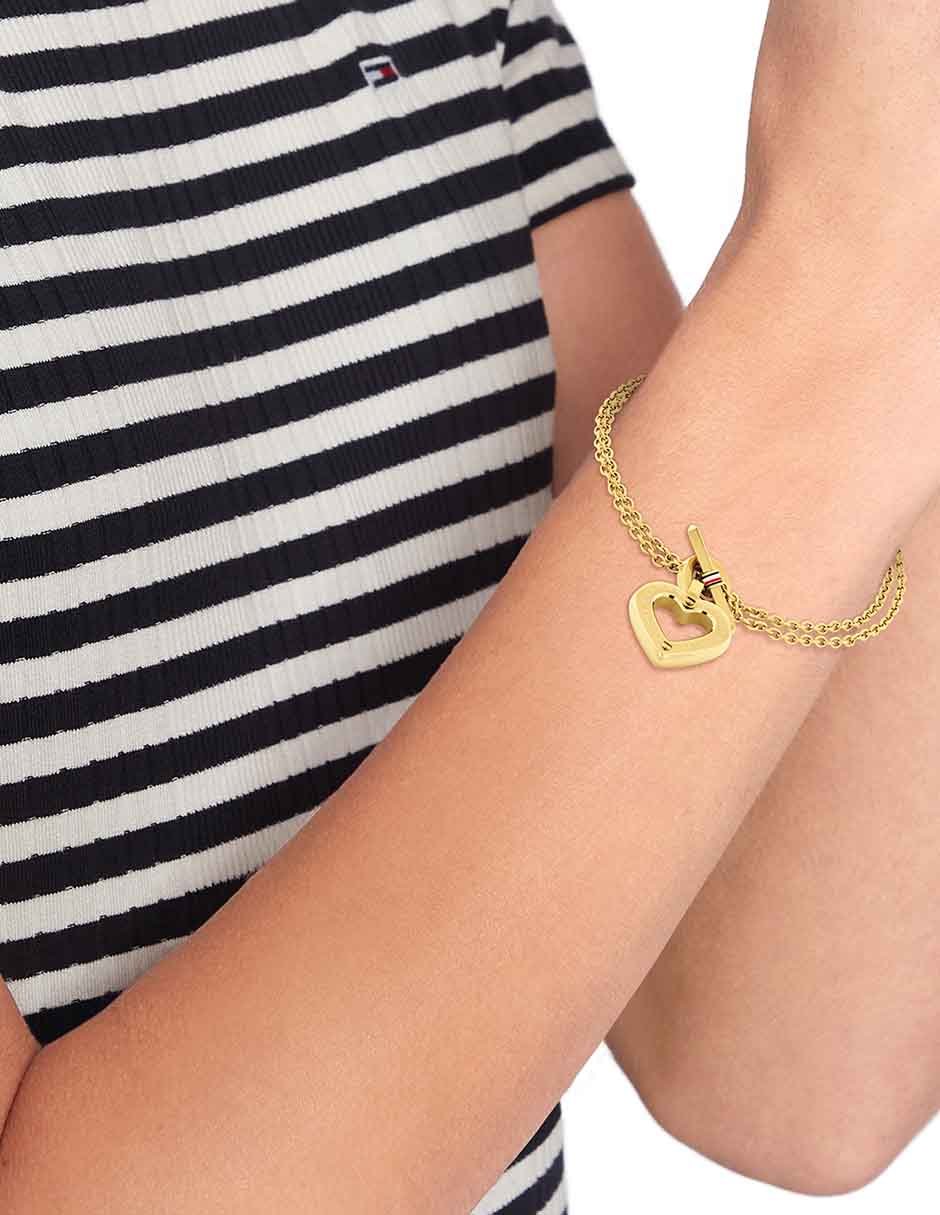 Pulsera Toggle Heart acabado brillante 3