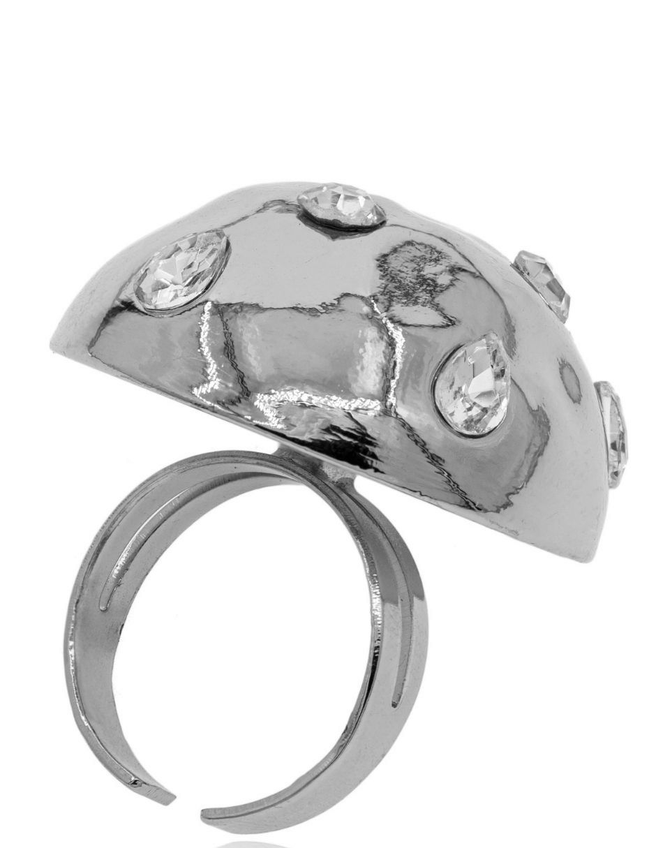Anillo cristal baño de rodio 3