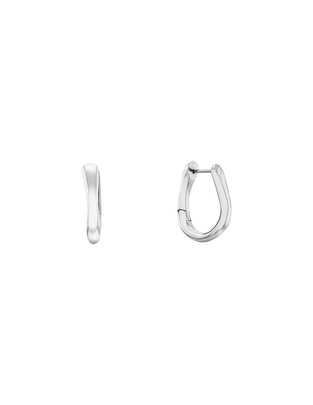 Aretes de aro Calvin Klein con acabado brillante Aretes de aro Calvin Klein con acabado brillante