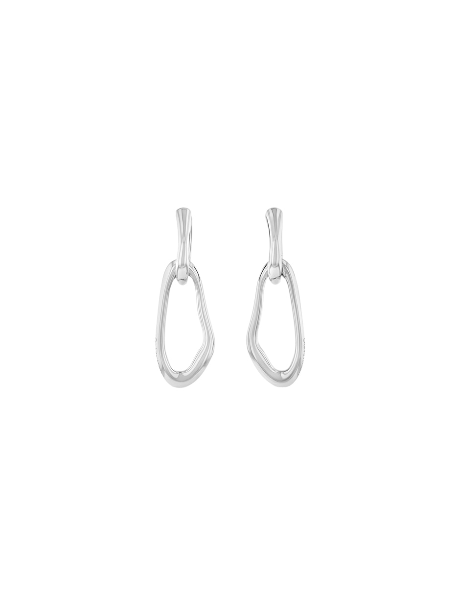 Aretes de aro Calvin Klein con acabado brillante 3