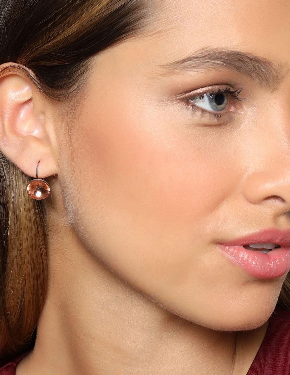 Aretes con acabado brillante cristal 3