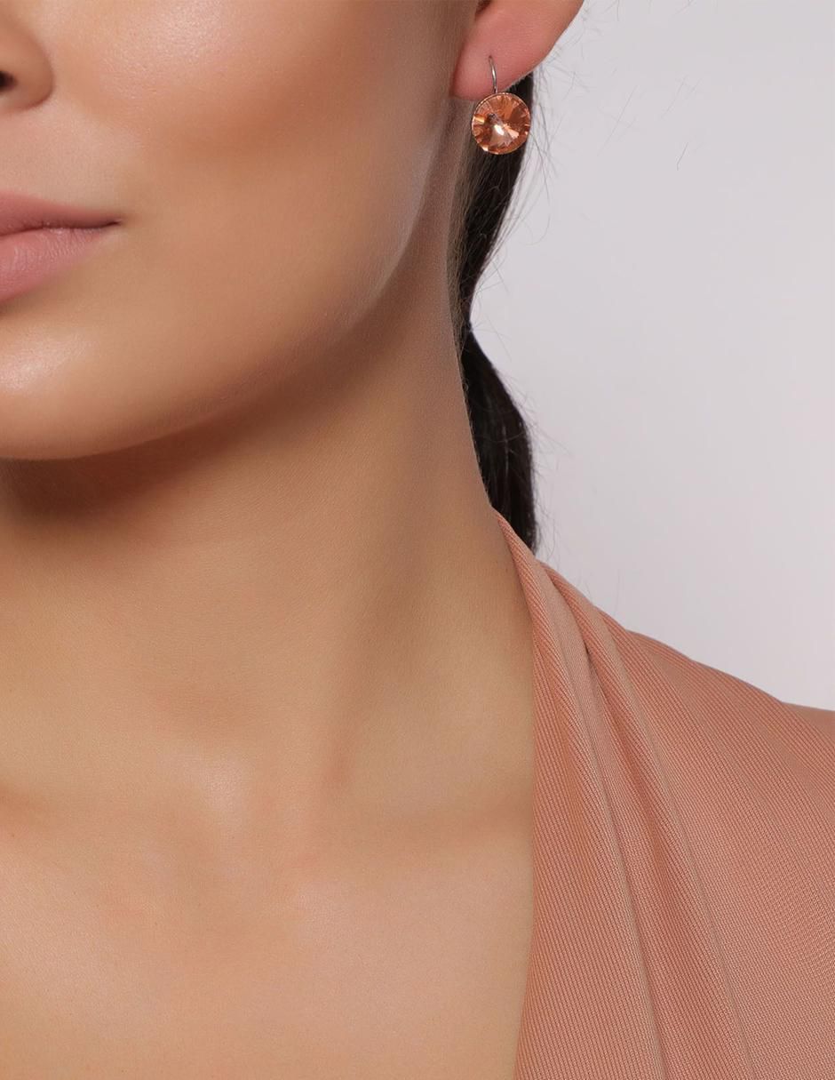 Aretes con acabado brillante cristal 2