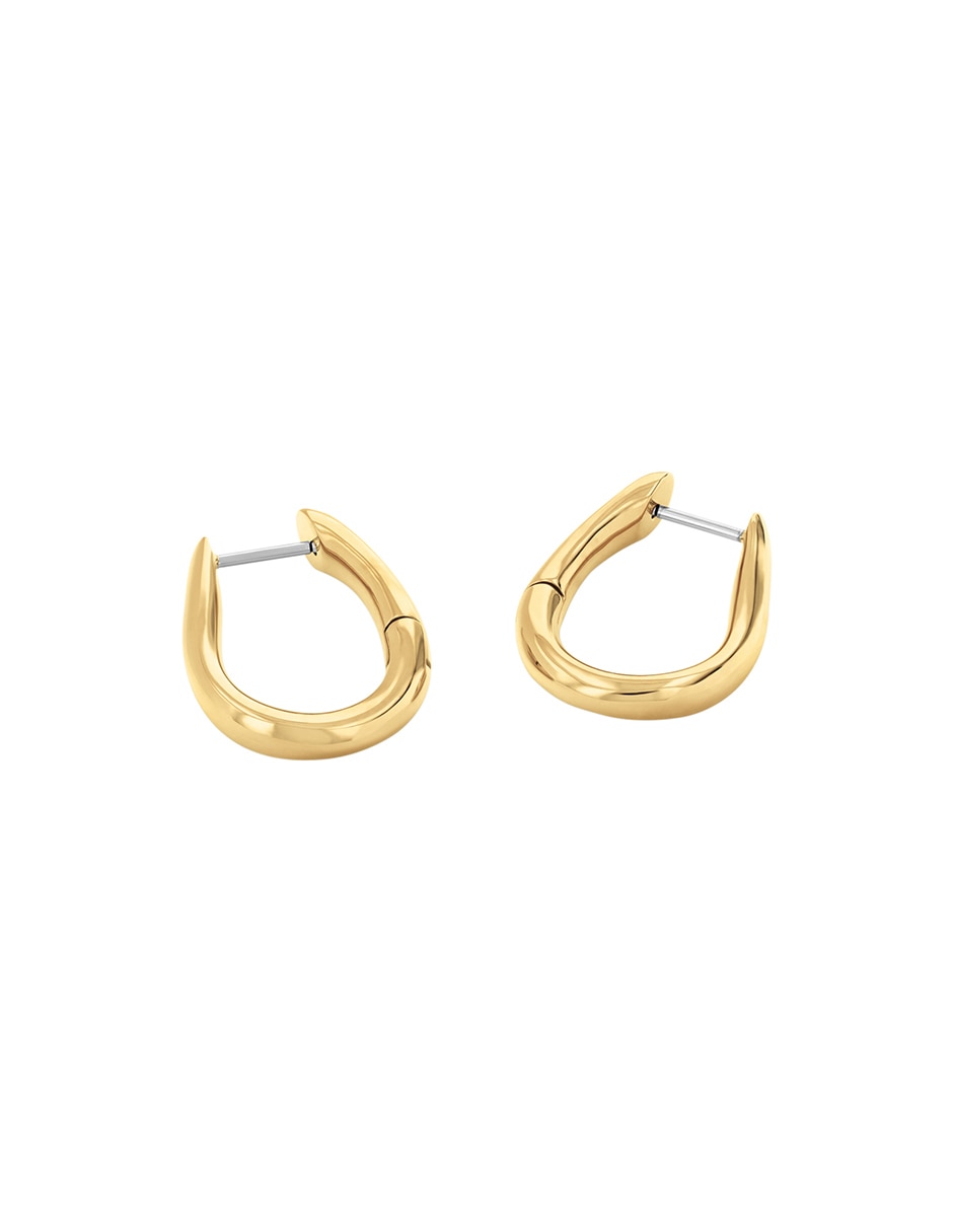 Aretes de aro con acabado brillante 2