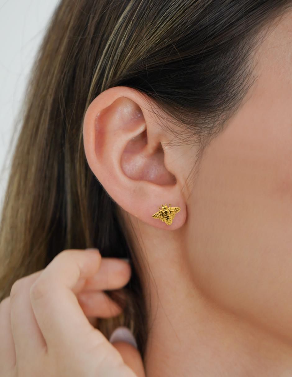 Broqueles de abeja con acabado brillante