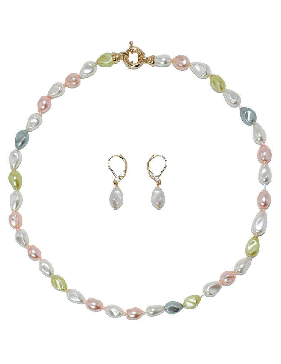 Aretes y collar Perlas de Mallorca perla Aretes y collar Perlas de Mallorca perla