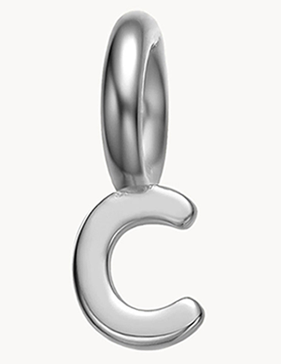 Charm de letra C Classic de plata P 925