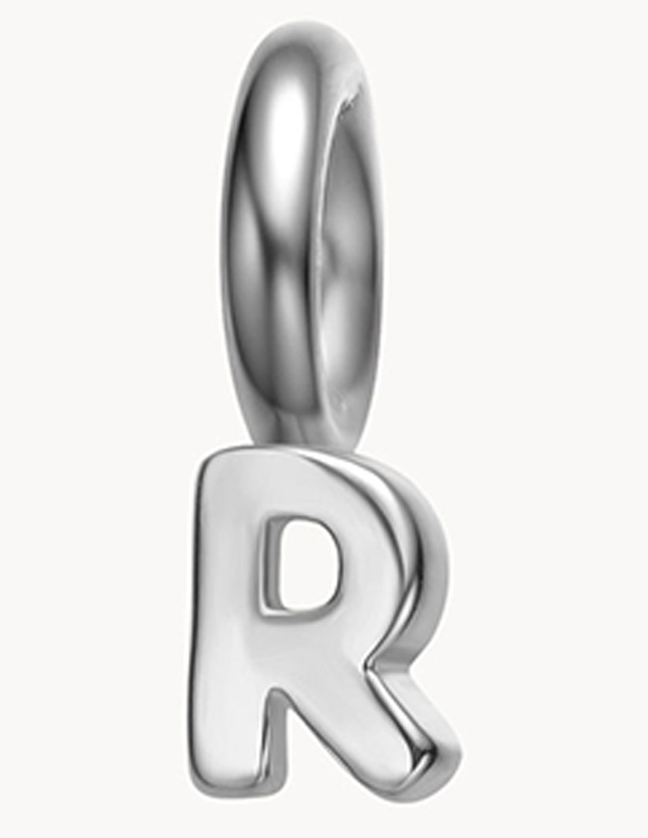 Charm de letra R Classic Girl Power de plata P 925 1