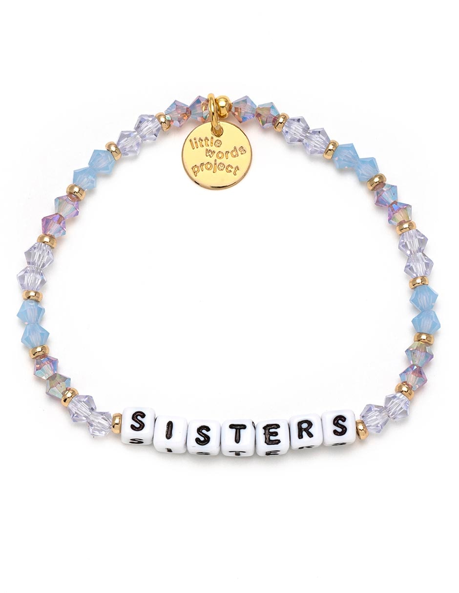 Brazalete con cristal Bff acabado chapa de oro