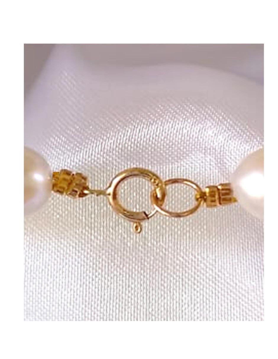 Aretes y collar de esfera de oro 14 K perla 5