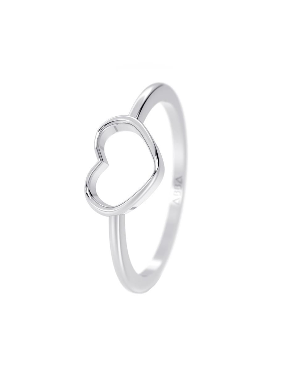 Anillo de corazón de oro brillante 2