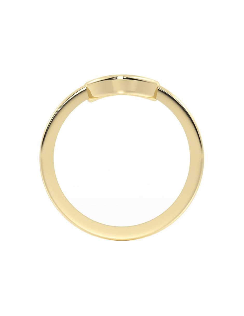 Anillo de corazón 14 k de oro brillante 4