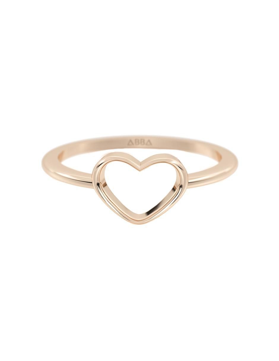 Anillo de corazón de oro brillante Anillo de corazón de oro brillante