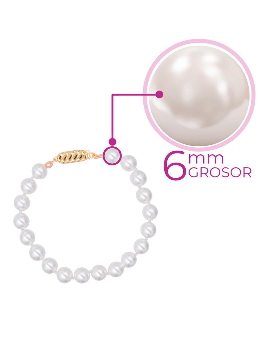 Pulsera con perla Perlas De Mallorca acabado liso 3