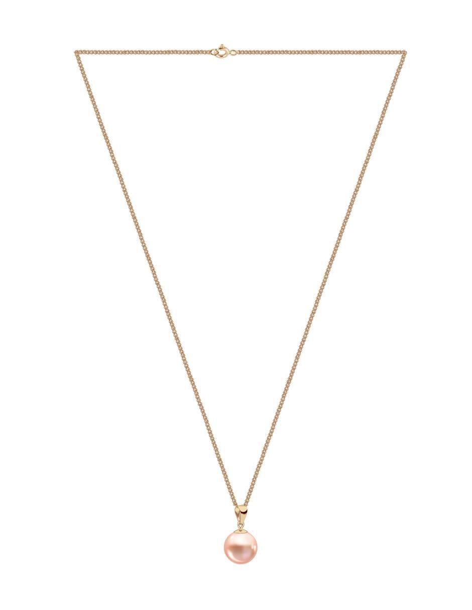 Aretes y collar de redonda Aurore 18 K perla de cristal 6