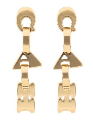 Aretes de letras con acabado brillante