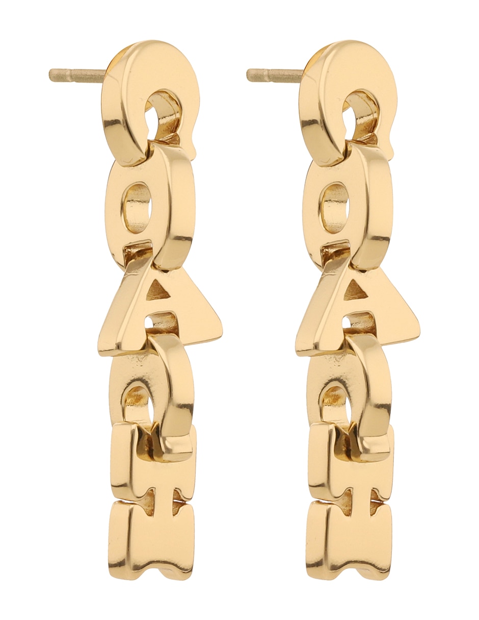 Aretes de letras con acabado brillante 2
