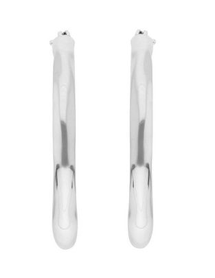 Aretes de aro con acabado brillante