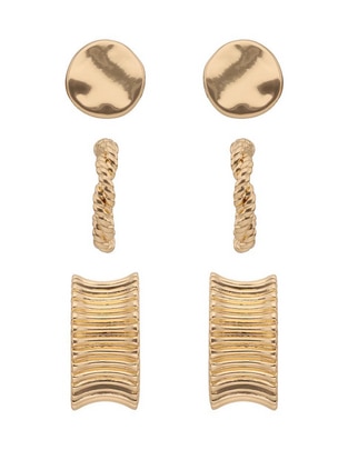 Set de aretes con acabado pulido 1