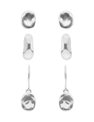 Set de aretes con acabado brillante