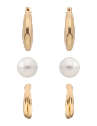 Set de aretes con acabado brillante