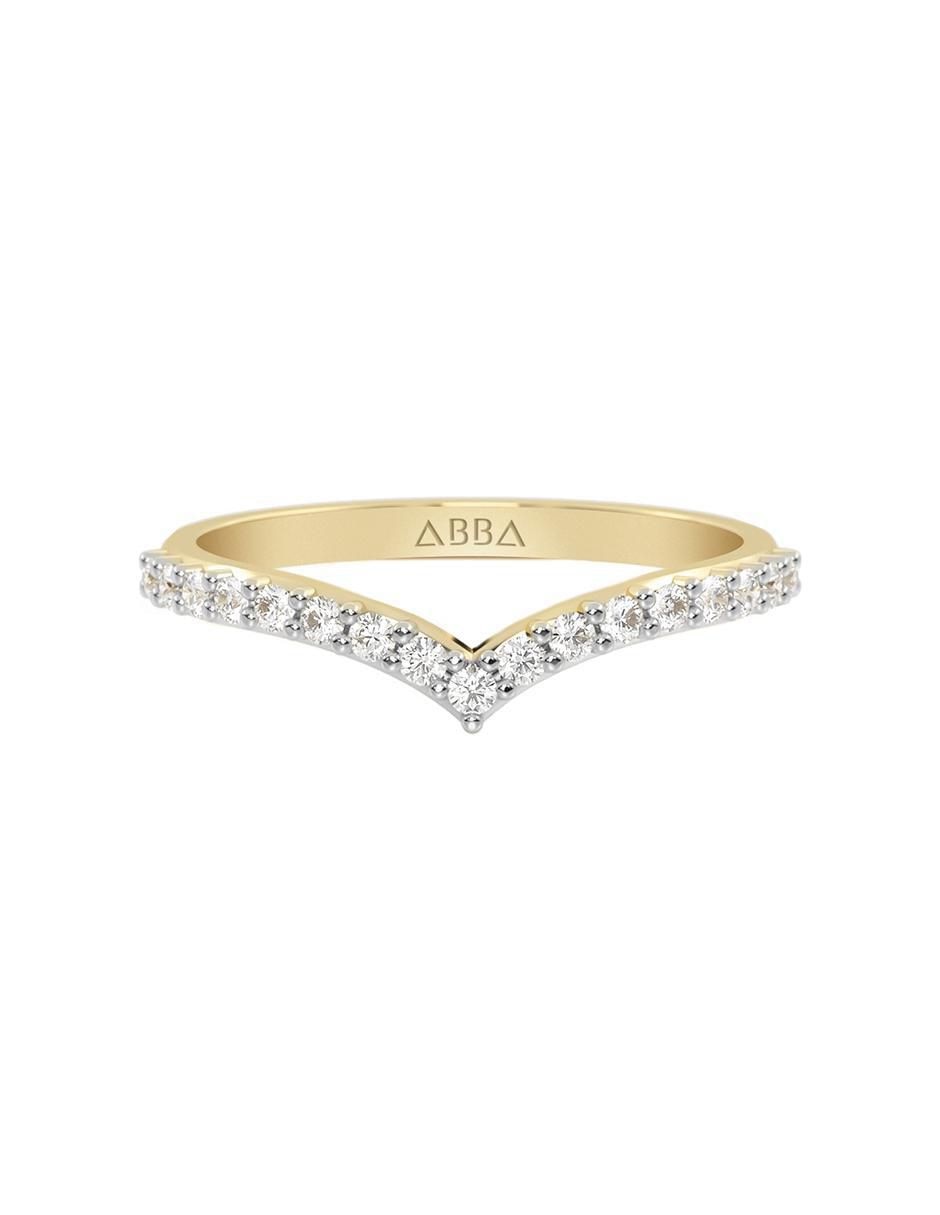 Anillo de oro zirconia brillante 1