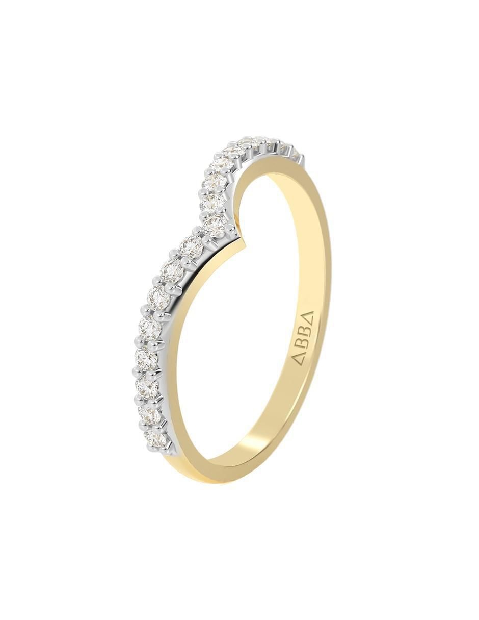 Anillo de oro zirconia brillante 3