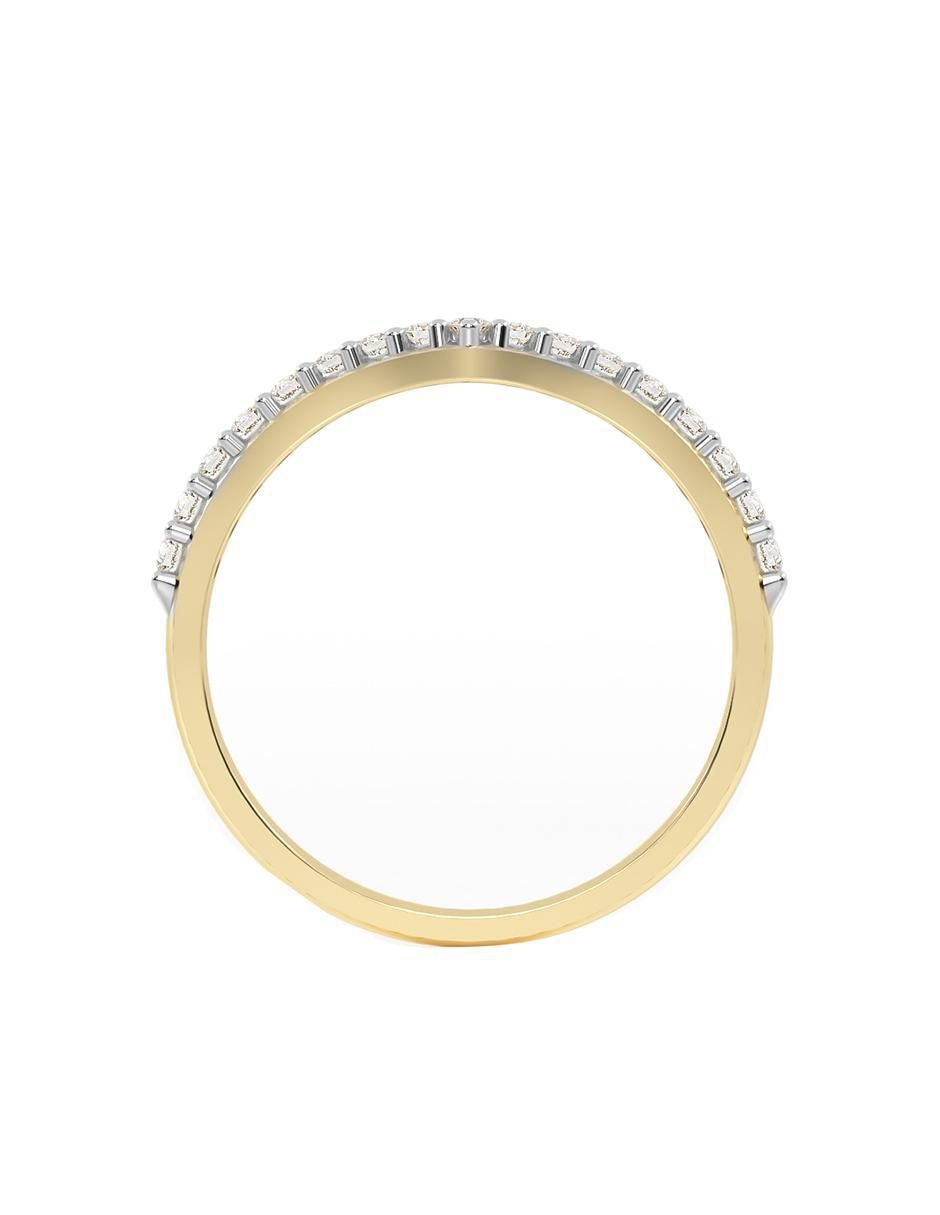 Anillo de oro zirconia brillante 4