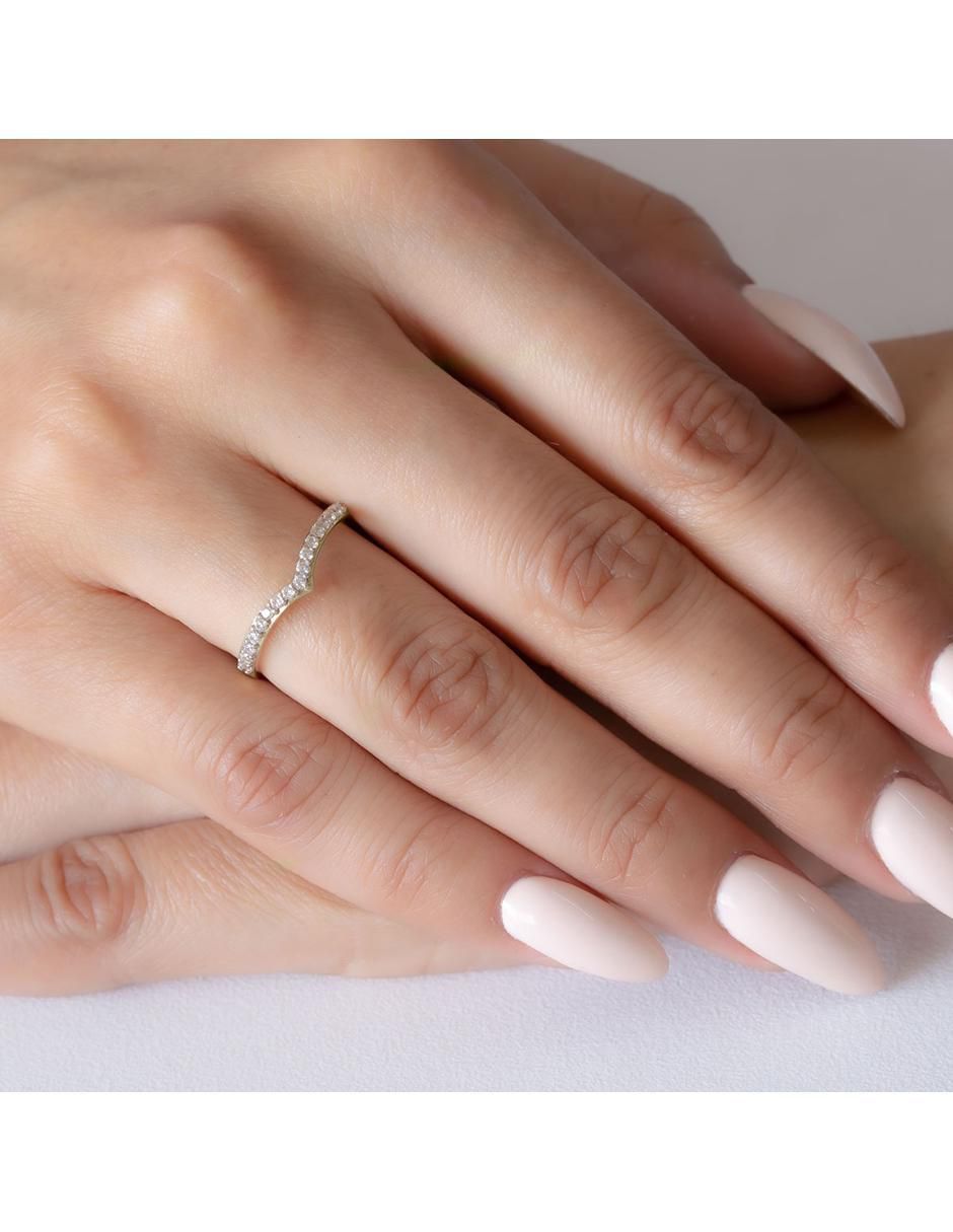 Anillo de oro zirconia brillante 2