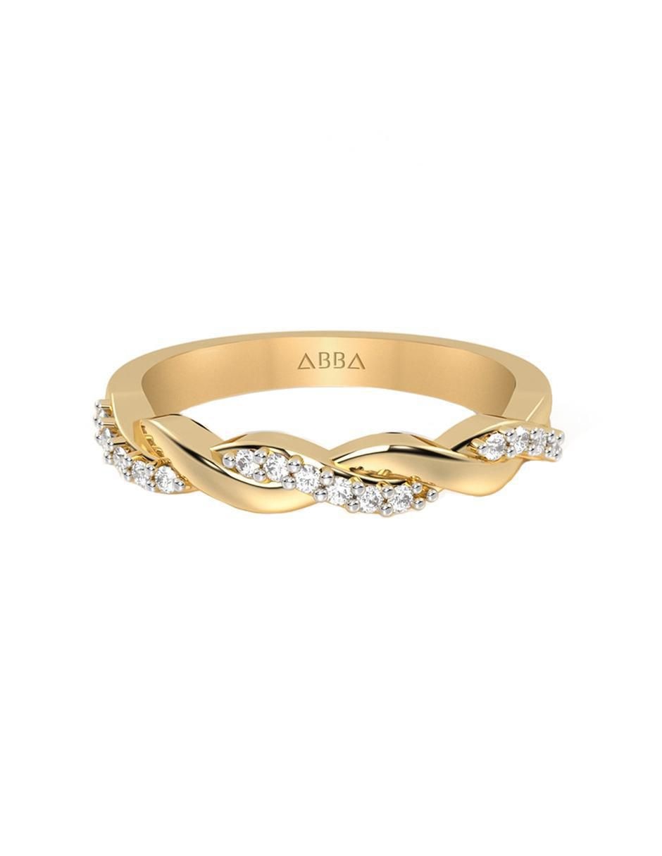 Anillo 10 k de oro zirconia brillante Anillo 10 k de oro zirconia brillante