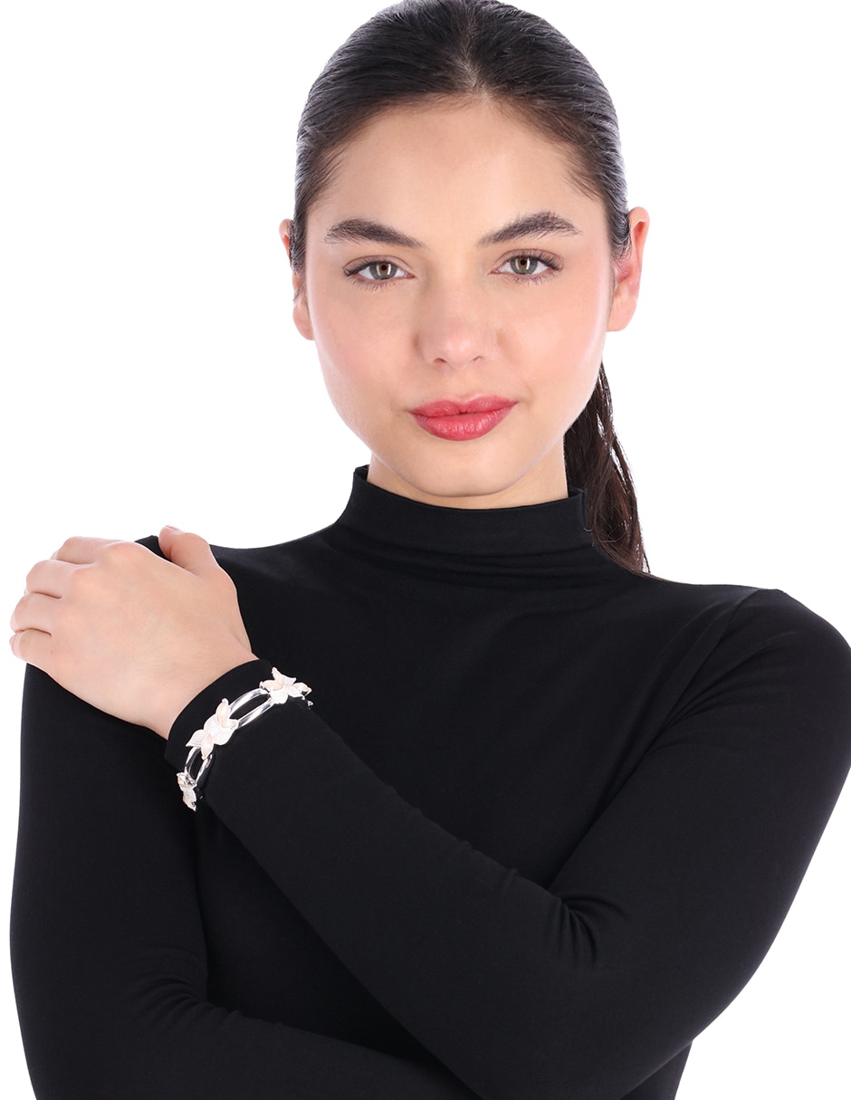 Pulsera con cristal acabado liso 4
