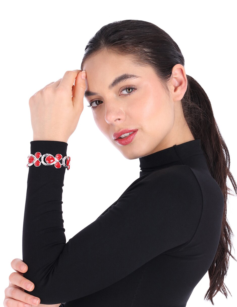 Pulsera con cristal acabado liso 3