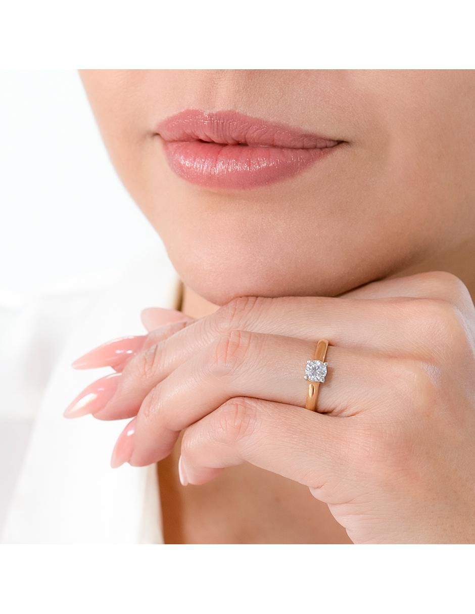 Anillo de compromiso de oro 14 k 4