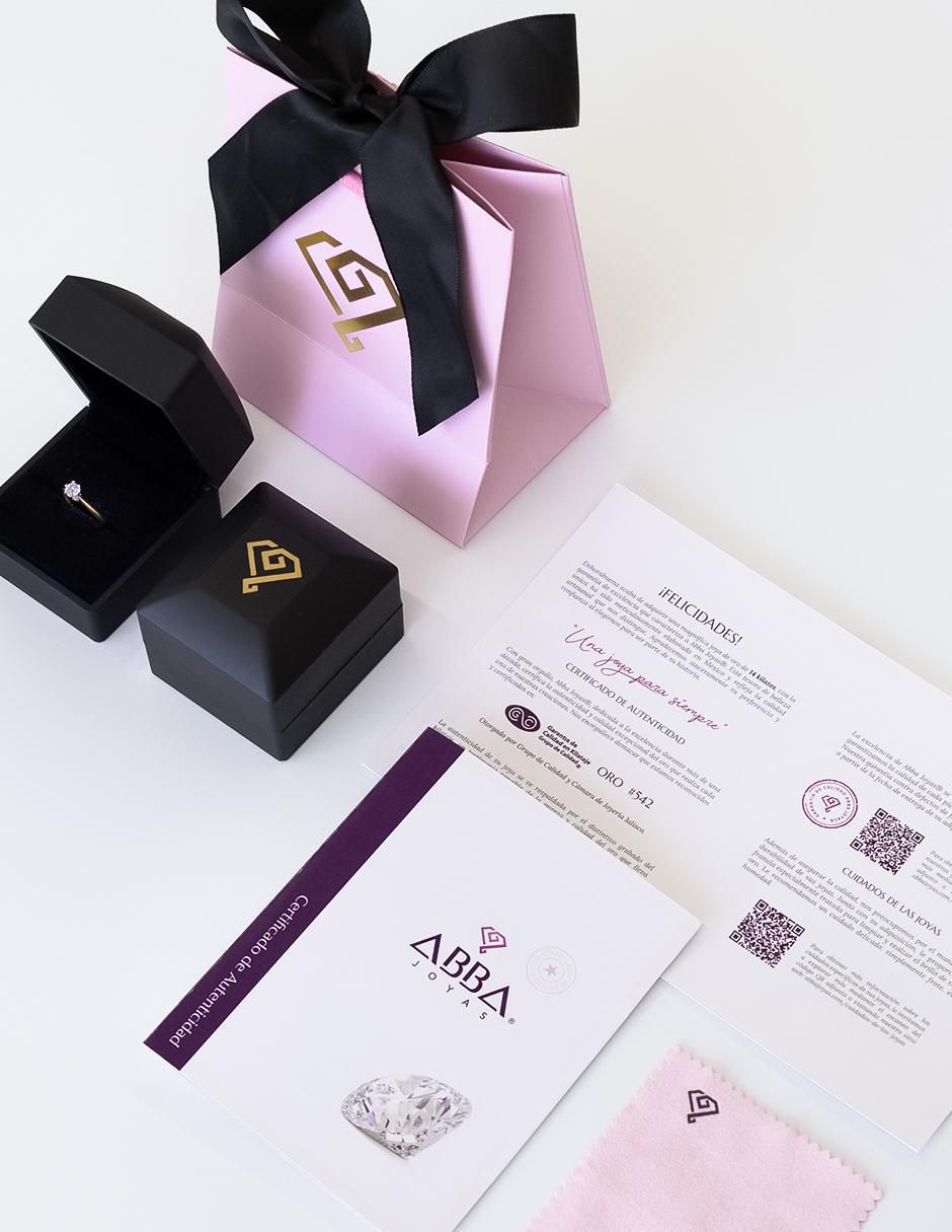 Anillo de compromiso de oro 14 k 3