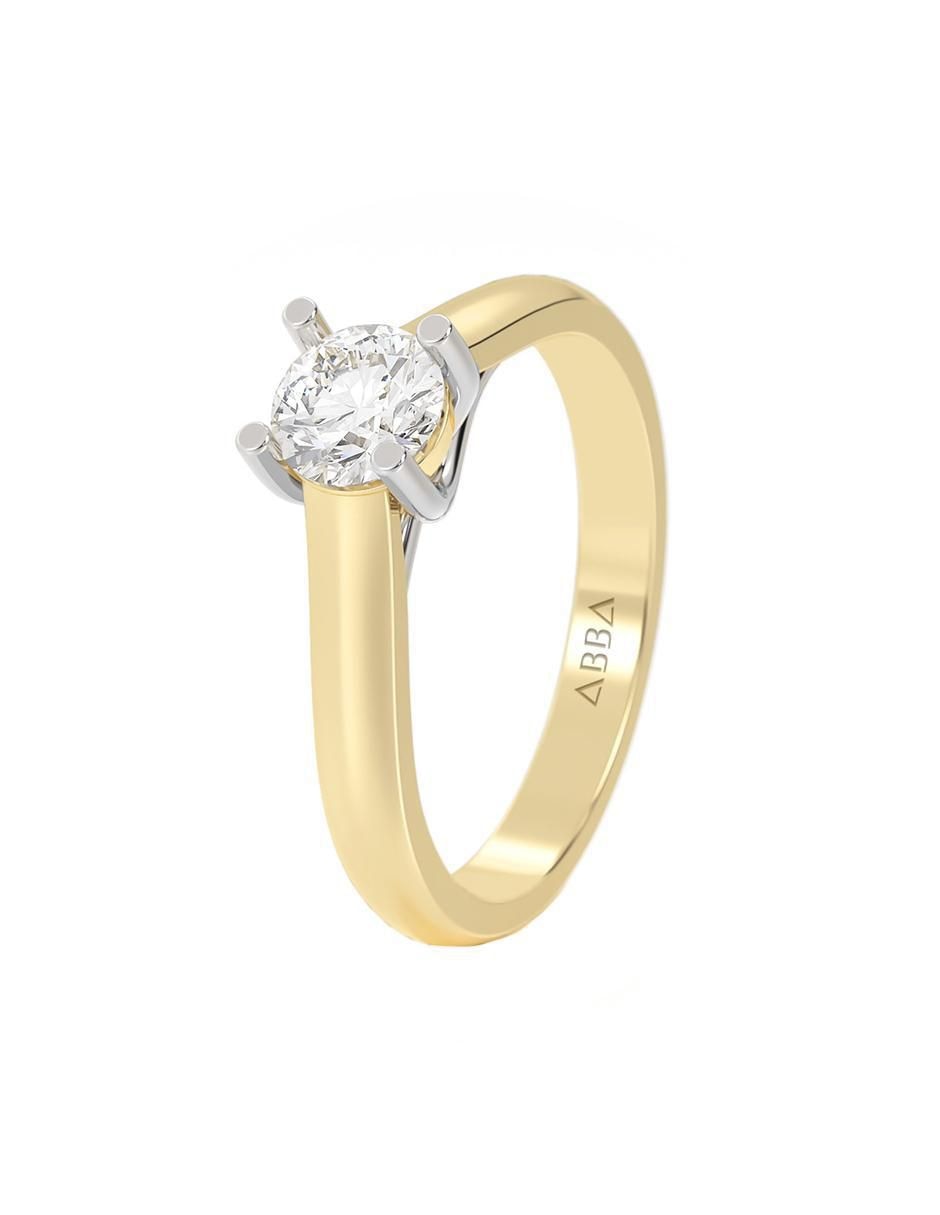 Anillo de compromiso de oro 10 k 6