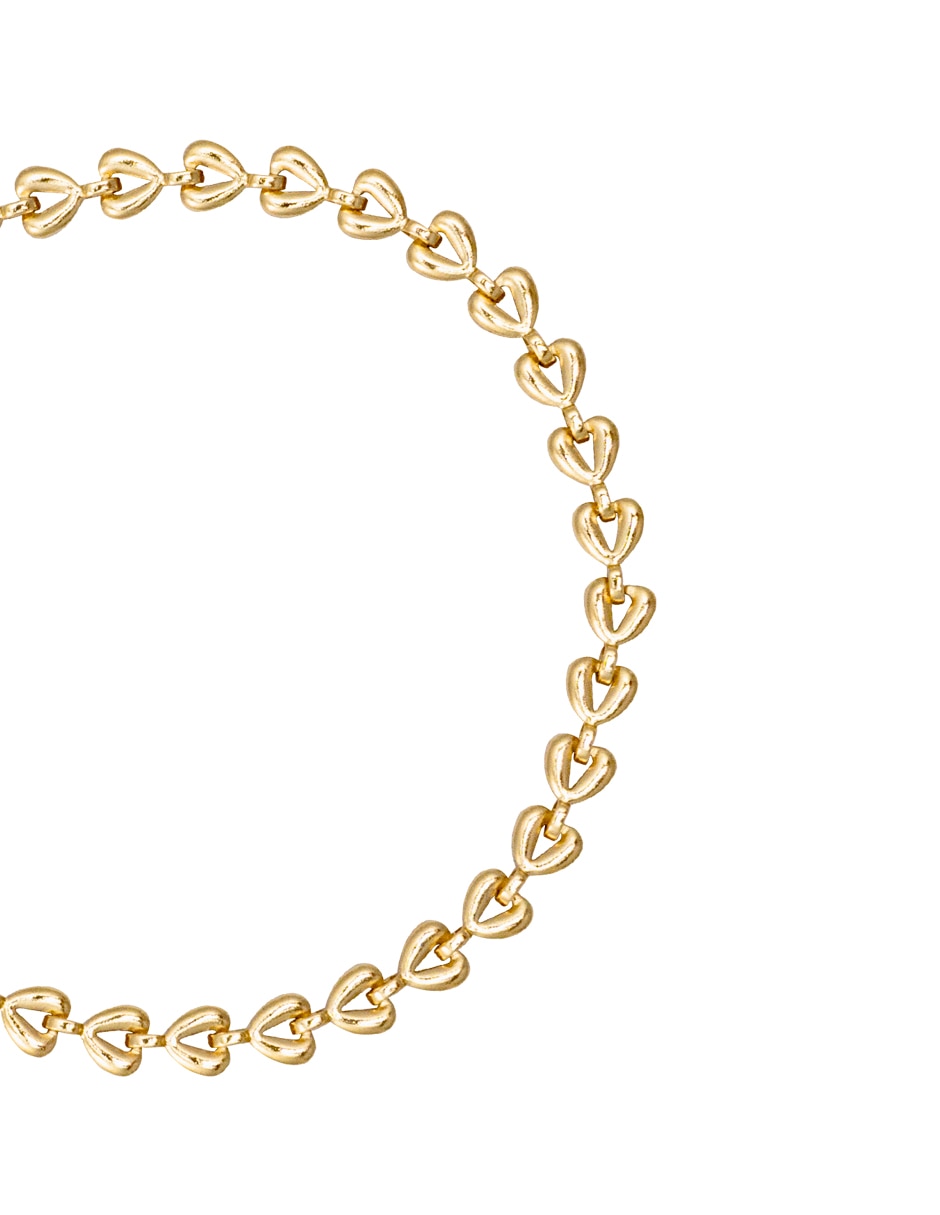 Pulsera Metales Corazón acabado pulido 2