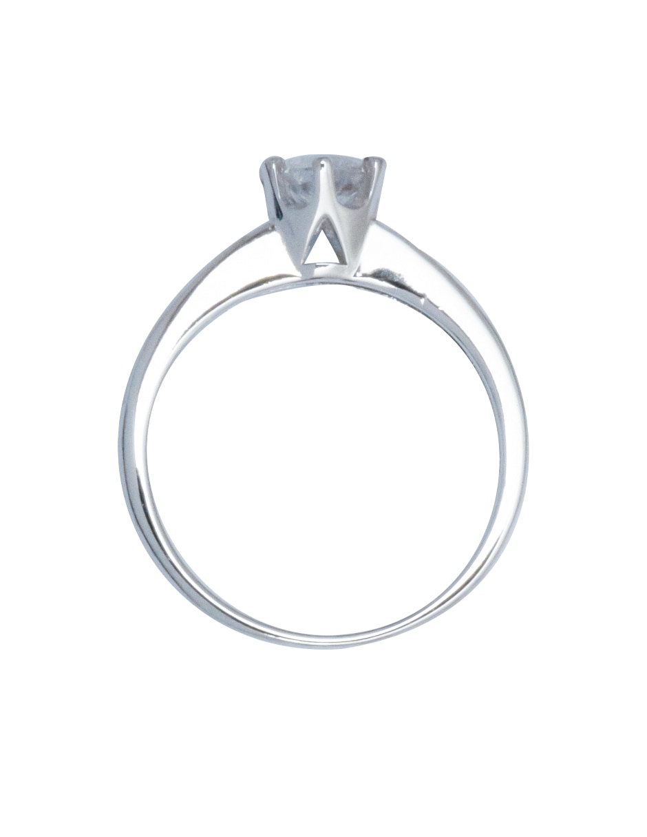 Anillo redondo P 925 de plata zirconia pavé 3