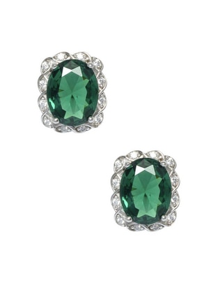 Aretes ovalados Vintage de plata P 925 con acabado brillante Aretes ovalados Vintage de plata P 925 con acabado brillante