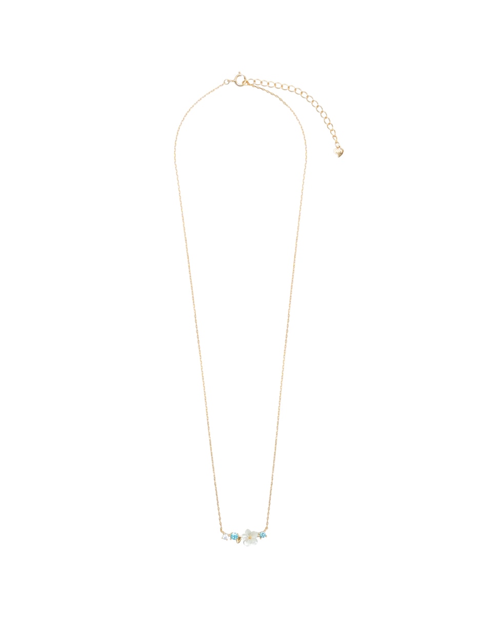 Collar Flor Con Destellos de plata P 925 2
