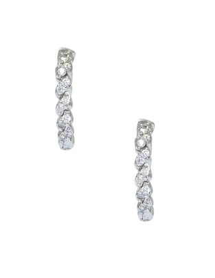 Aretes circulares de plata P 925 con acabado pavé Aretes circulares de plata P 925 con acabado pavé