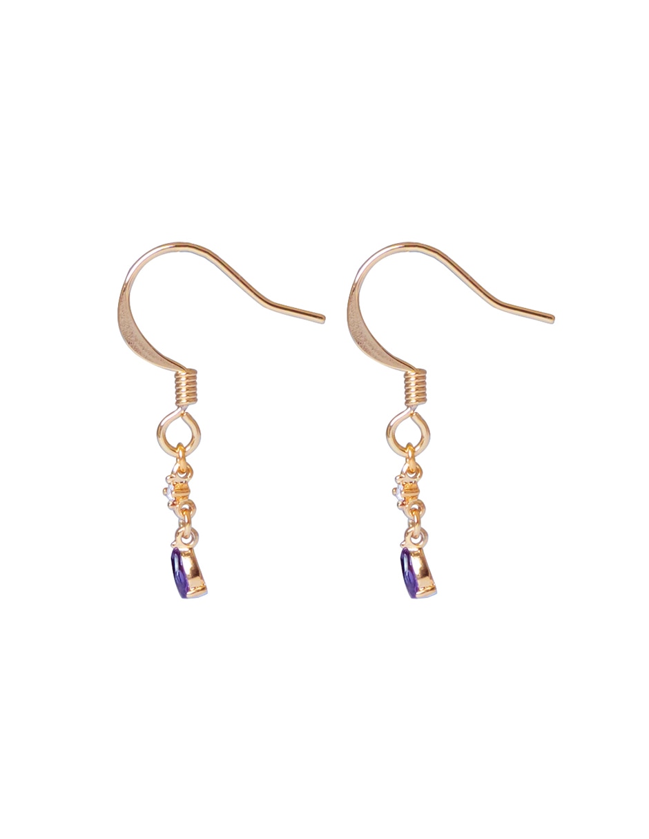 Aretes de gota con acabado brillante cristal Aretes de gota con acabado brillante cristal