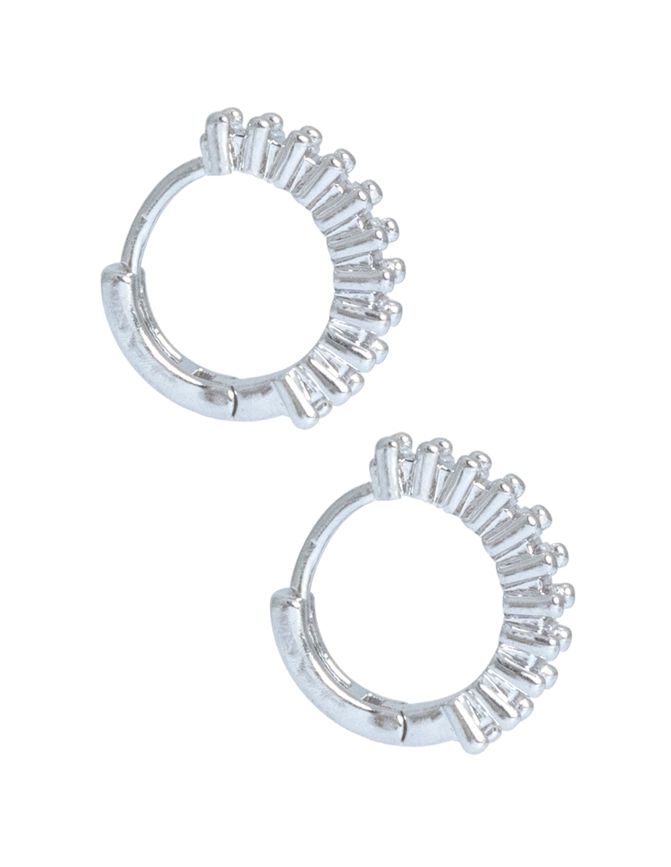 Aretes con acabado brillante zirconia 2
