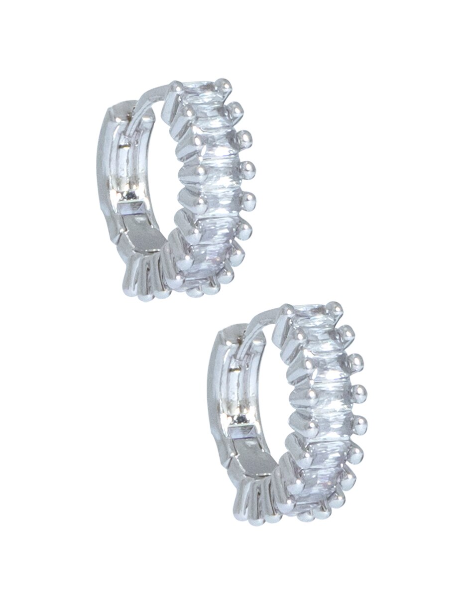 Aretes con acabado brillante zirconia 3