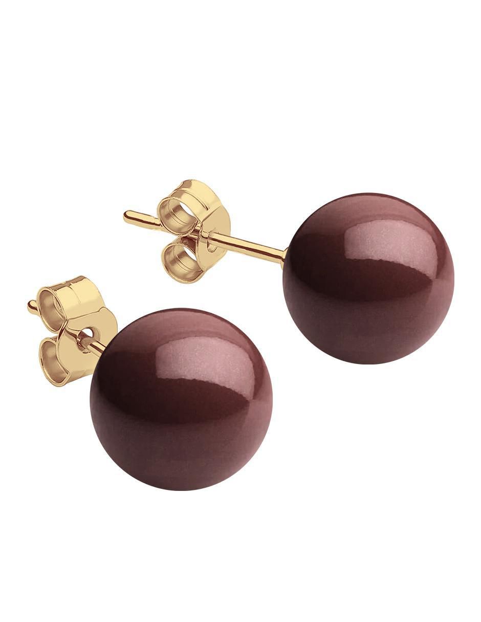 Aretes, collar y pulsera de redonda Aurore 18 K perla de cristal 4