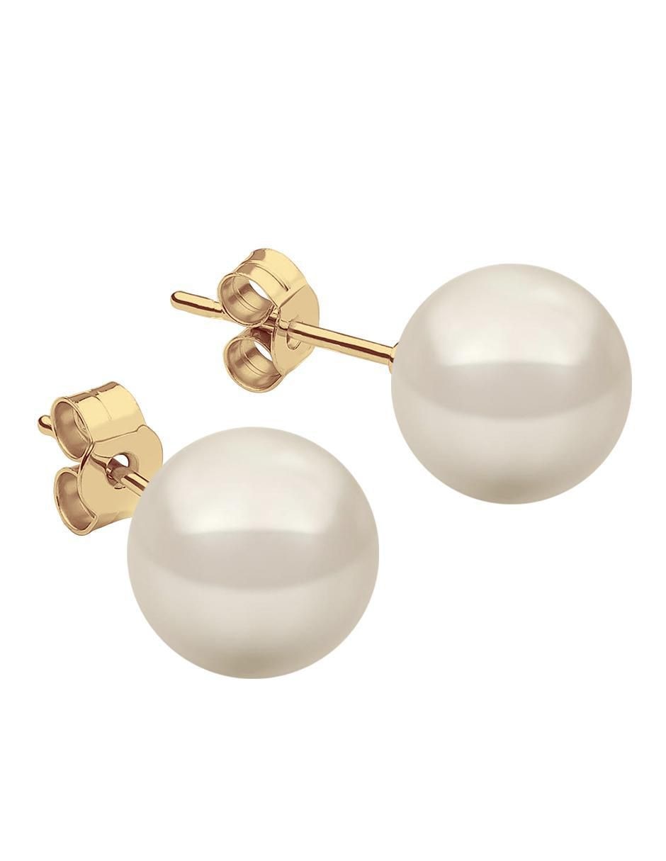 Aretes, collar y pulsera de redonda Aurore 18 K perla de cristal 4