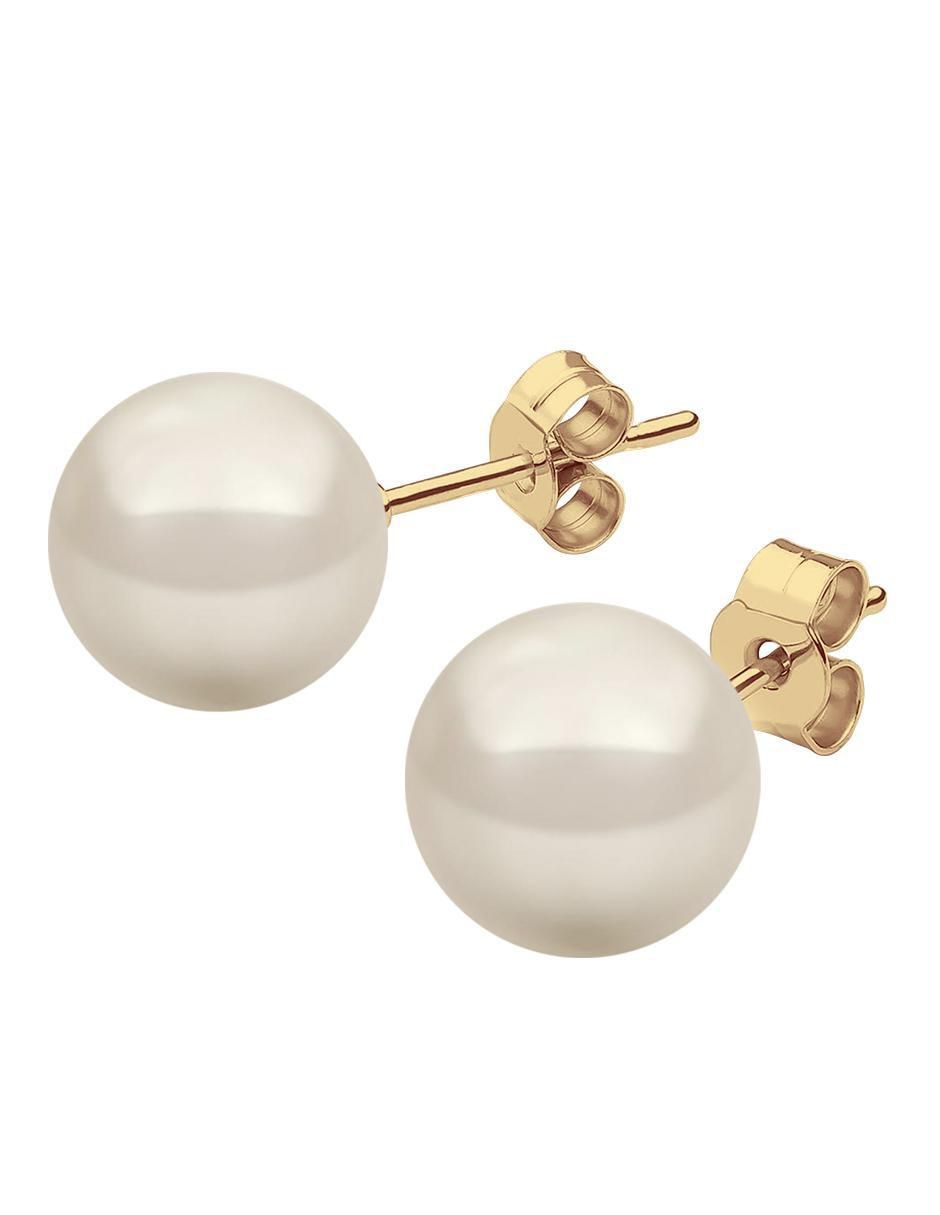 Aretes, collar y pulsera de redonda Aurore 18 K perla de cristal 5