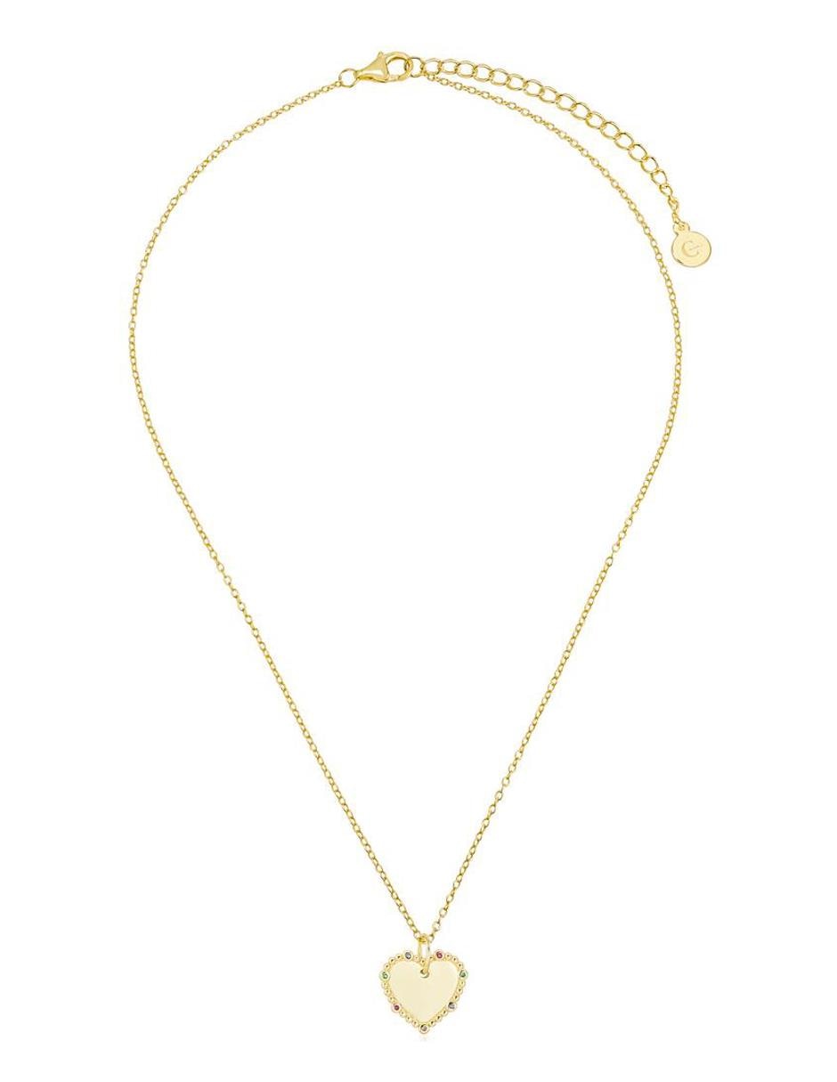 Collar corazón Grabado Amor de plata P 925 2
