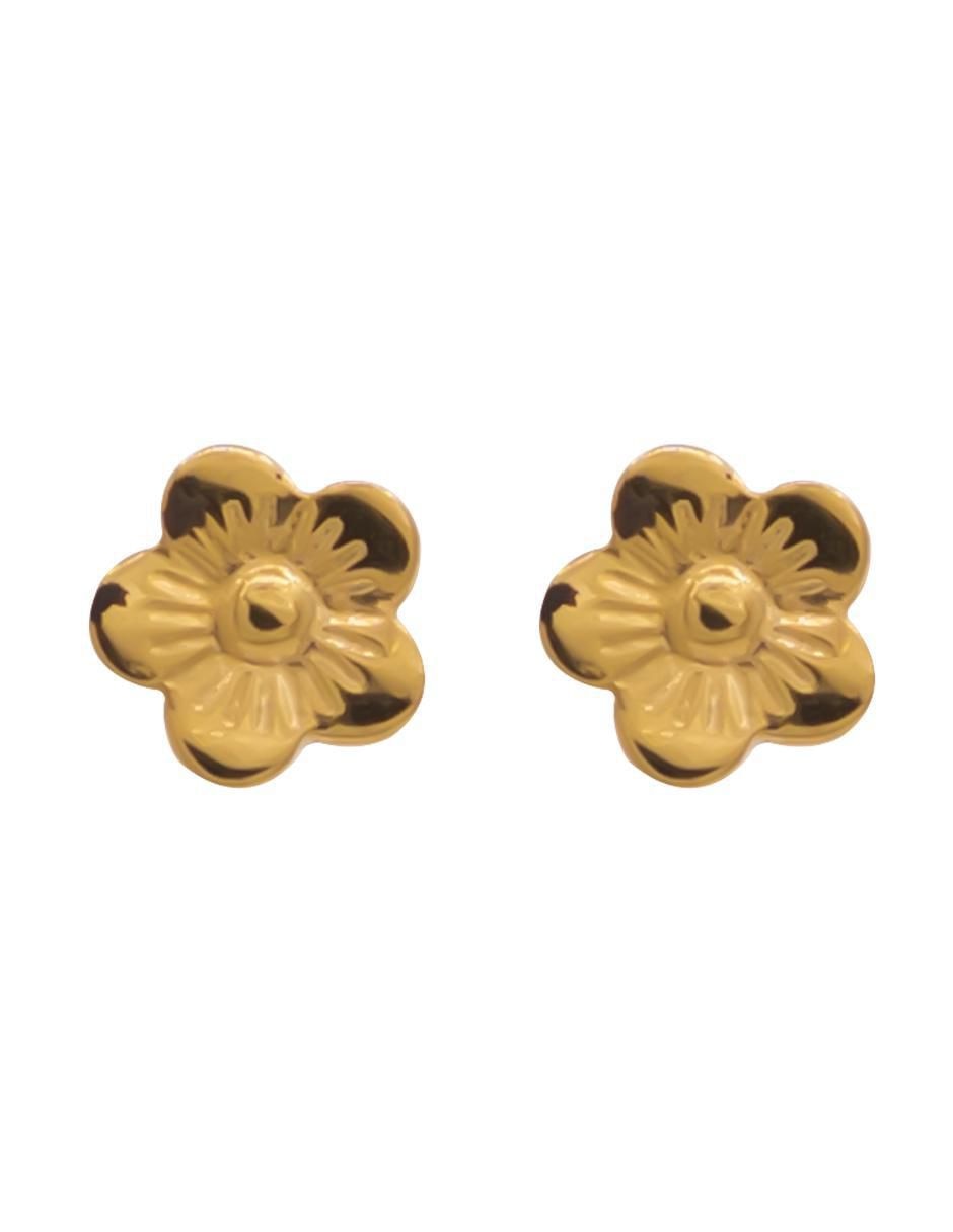 Broqueles de flor con acabado brillante 1